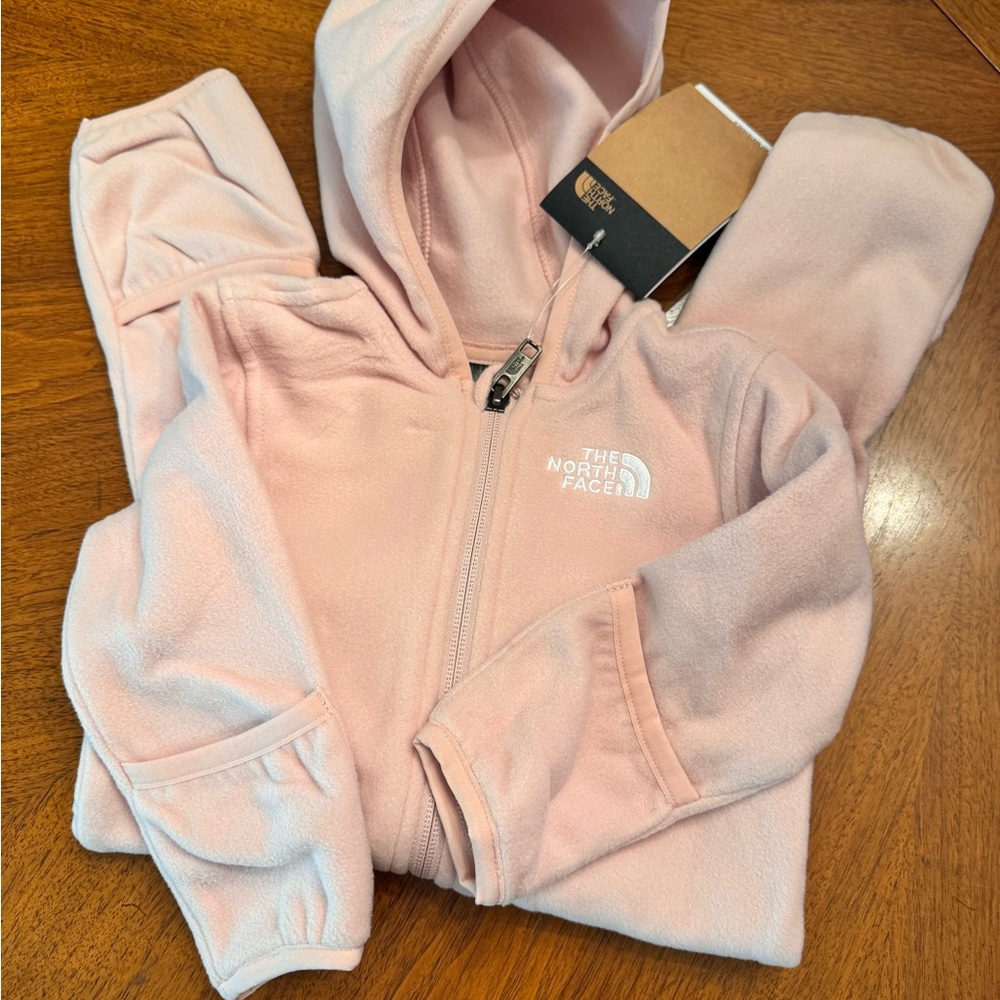 The North Face Light Pink Fleece Hoodie Set